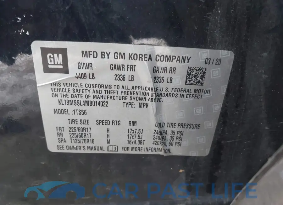 KL79MSSL4MB014022# 9