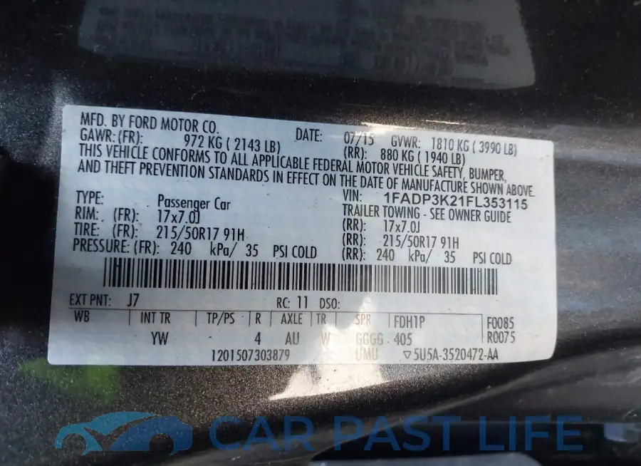 1FADP3K21FL353115# 9