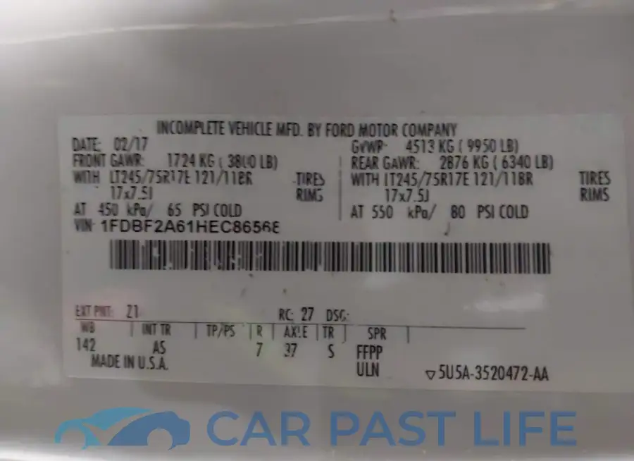 1FDBF2A61HEC86568# 9