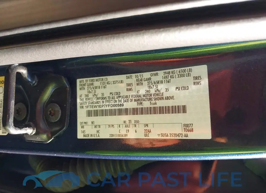 1FTEW1EP7FFD00589# 9