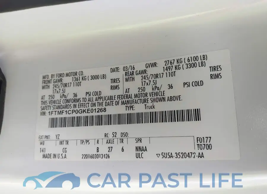 1FTMF1CP0GKE01268# 9