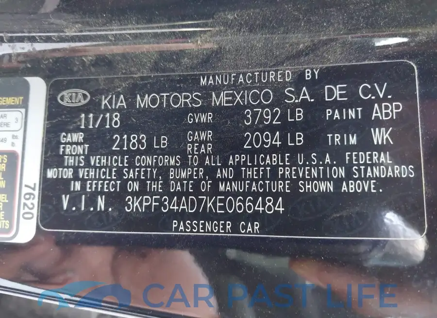 3KPF34AD7KE066484# 9