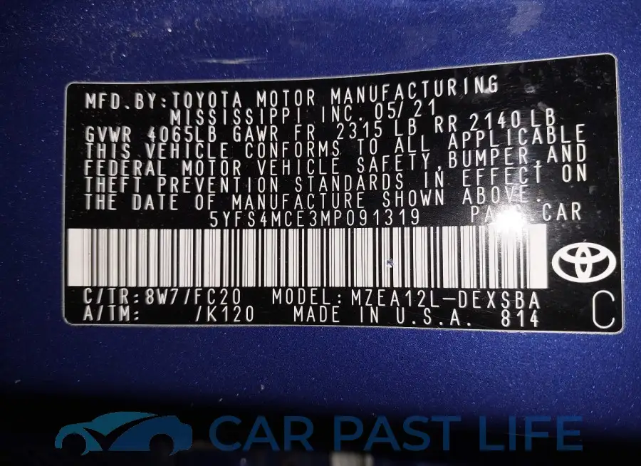 5YFS4MCE3MP091319# 9