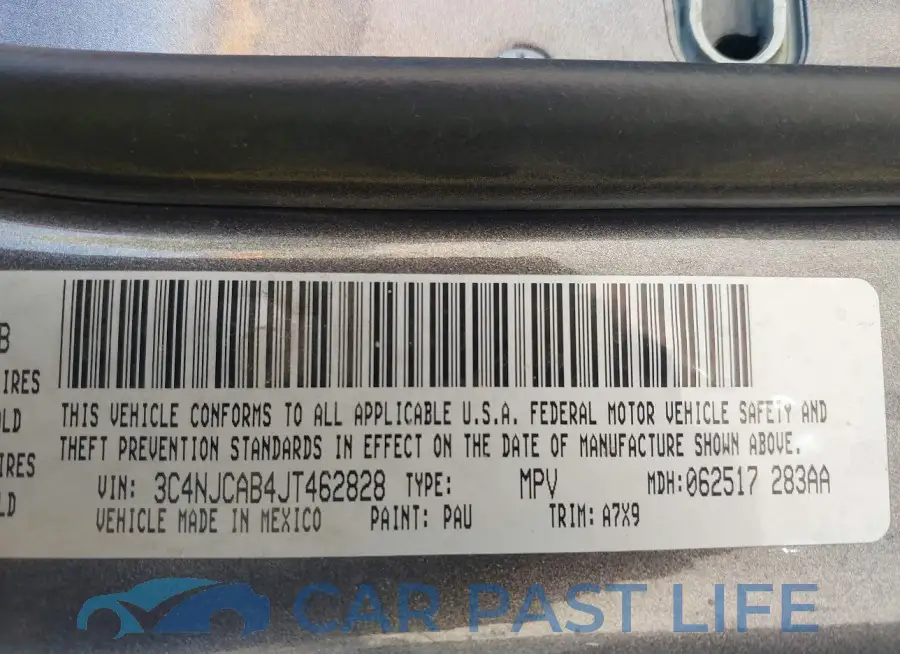 3C4NJCAB4JT462828# 9