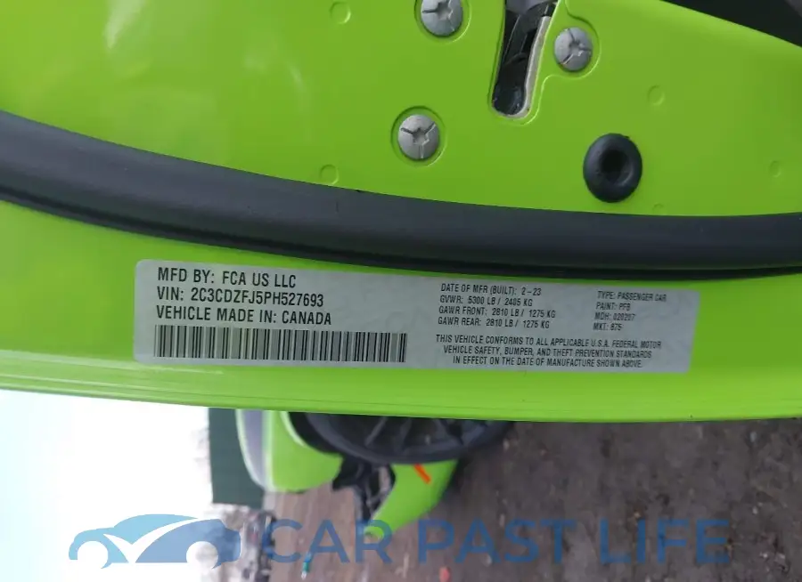 2C3CDZFJ5PH527693# 9