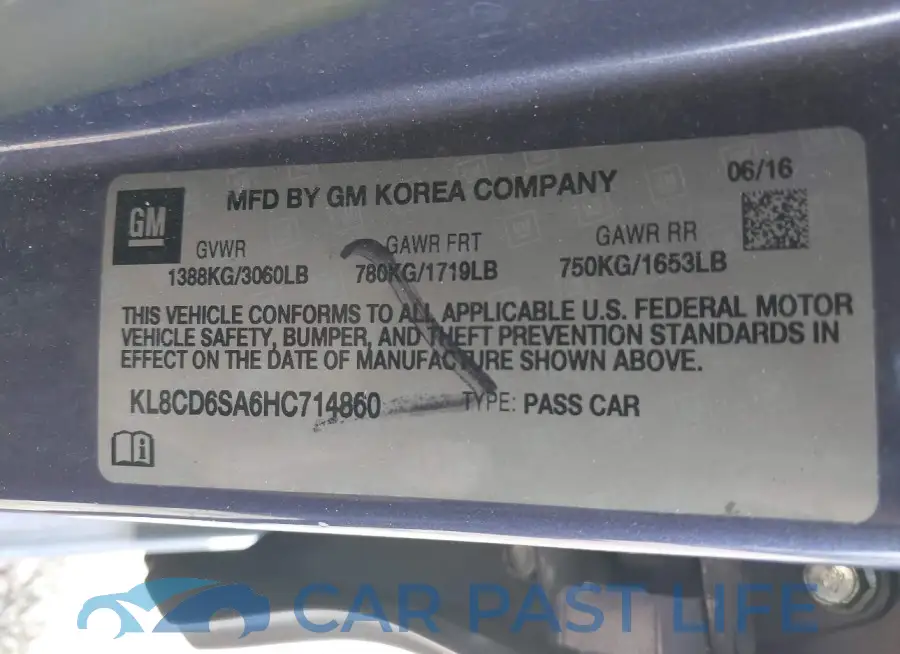 KL8CD6SA6HC714860# 9
