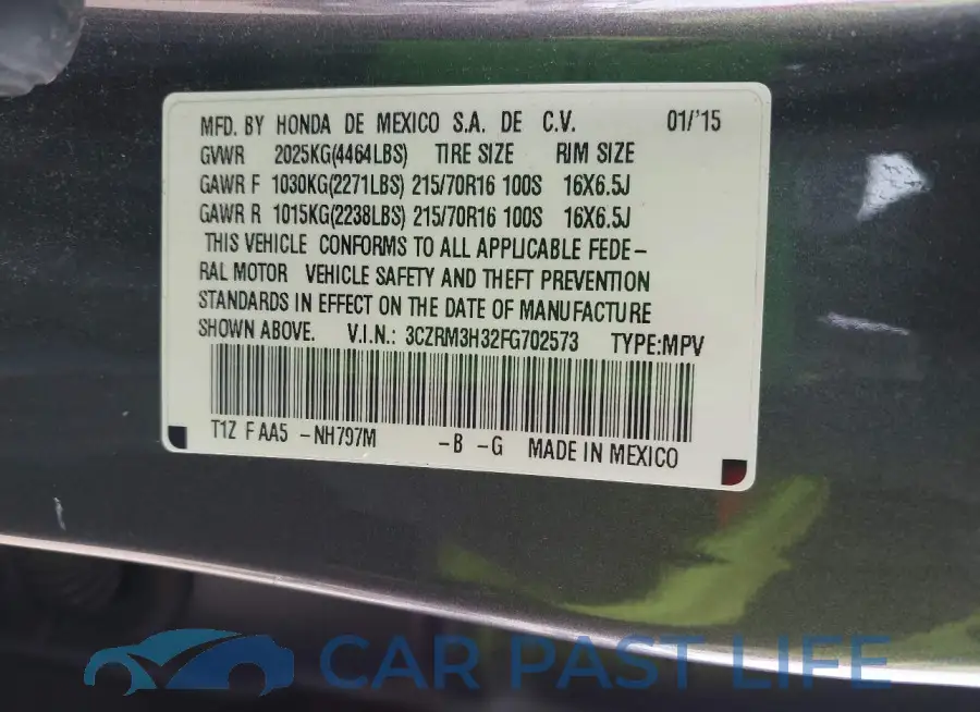 3CZRM3H32FG702573# 9