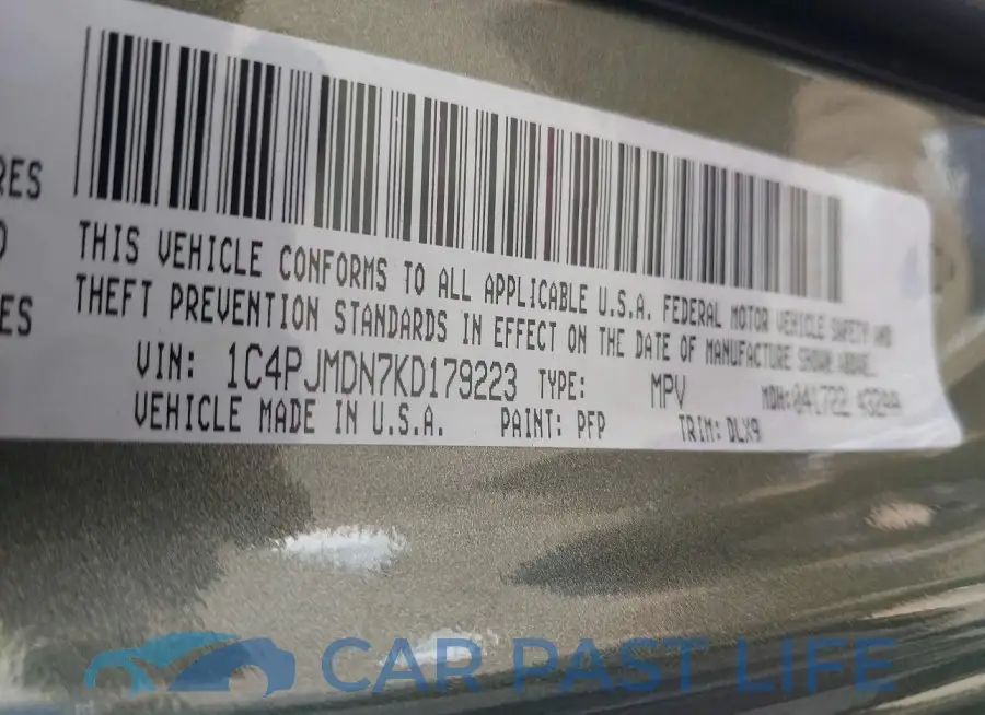 1C4PJMDN7KD179223# 9