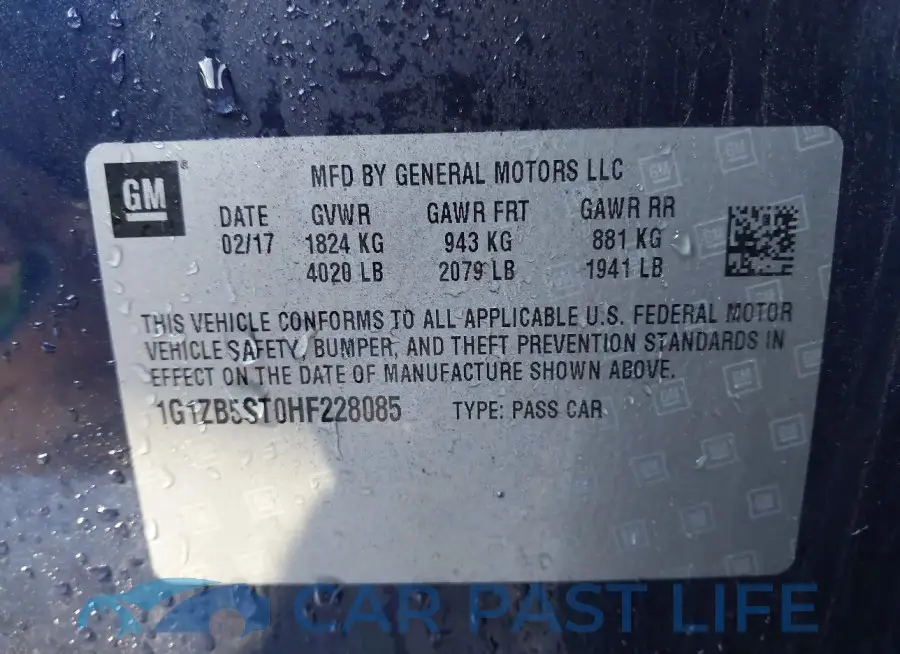 1G1ZB5ST0HF228085# 9