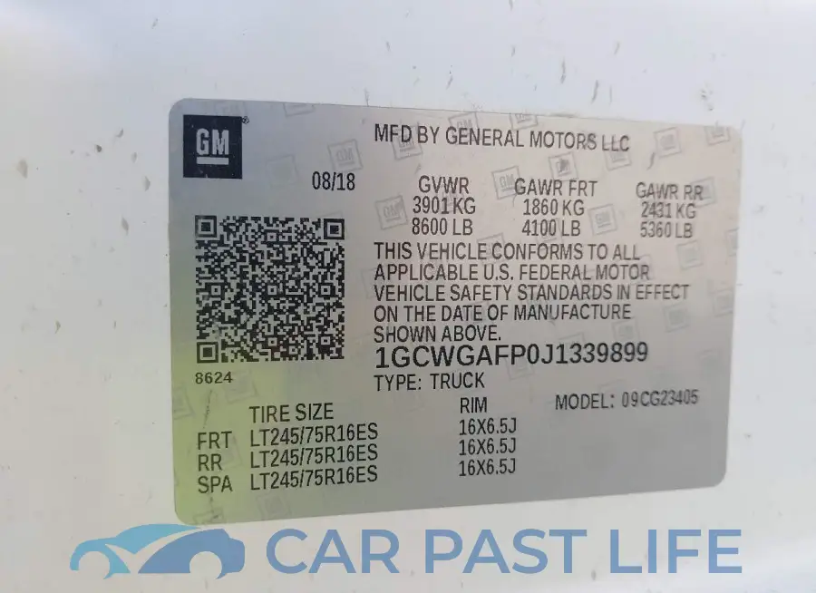 1GCWGAFP0J1339899# 9