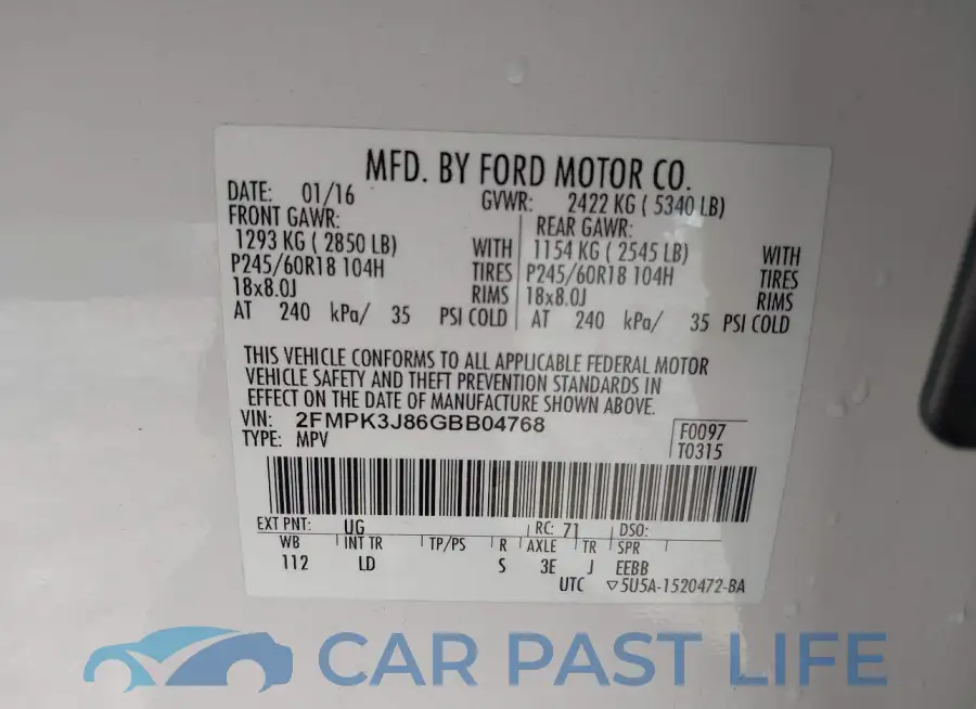 2FMPK3J86GBB04768# 9