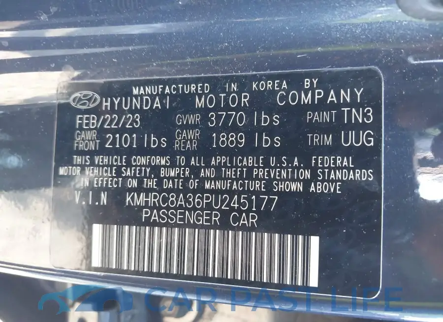 KMHRC8A36PU245177# 9