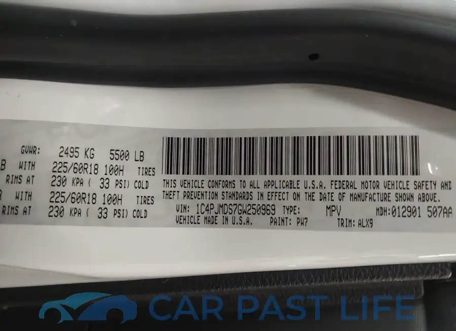 1C4PJMDS7GW250969# 9