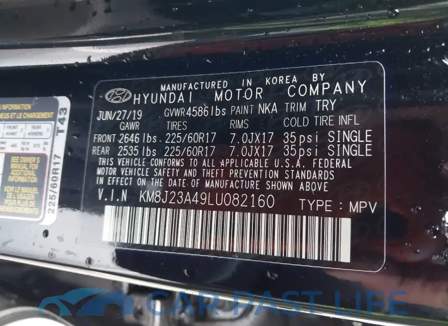 KM8J23A49LU082160# 9