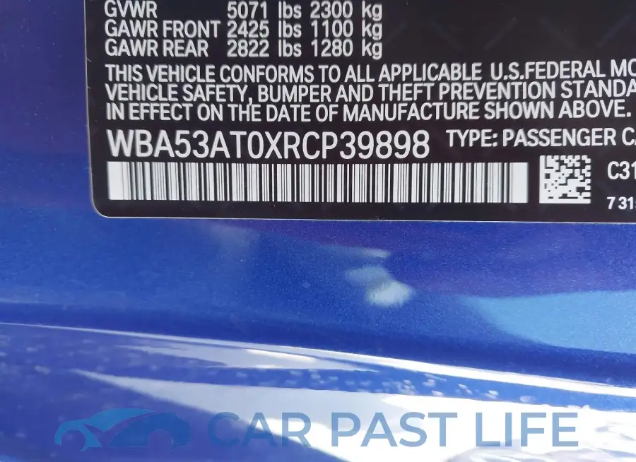 WBA53AT0XRCP39898# 9