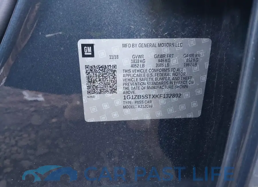 1G1ZB5STXKF132892# 9