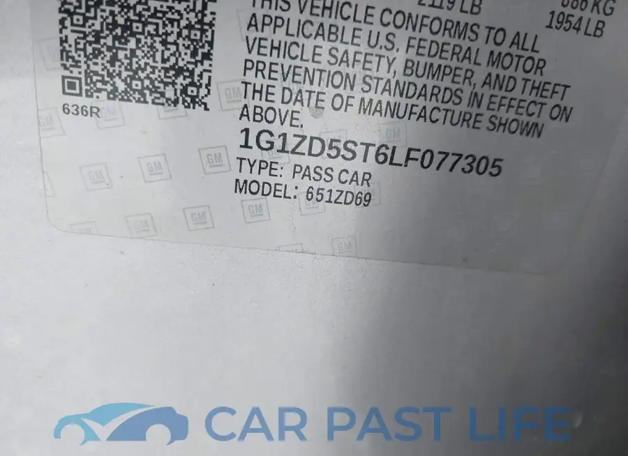 1G1ZD5ST6LF077305# 9