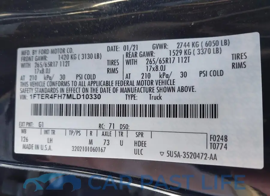 1FTER4FH7MLD10330# 9