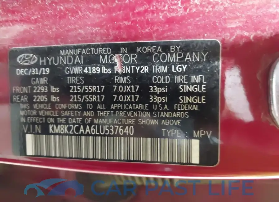 KM8K2CAA6LU537640# 9