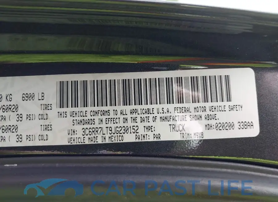 3C6RR7LT9JG230152# 9