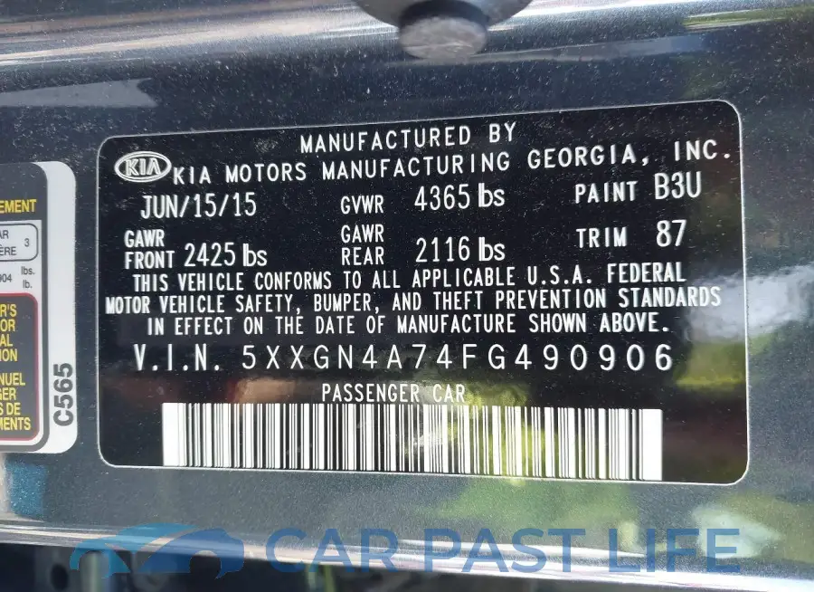 5XXGN4A74FG490906# 9