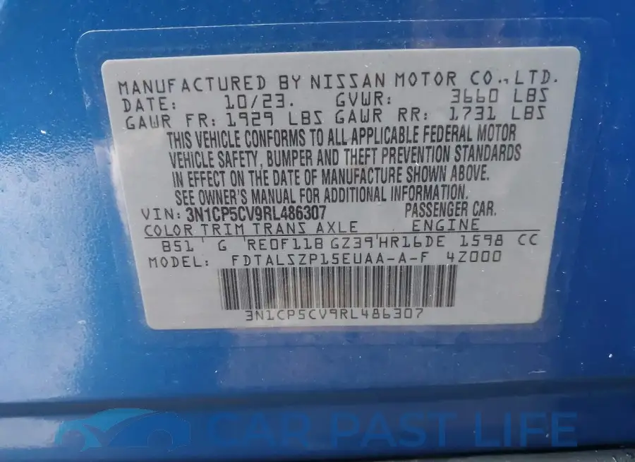 3N1CP5CV9RL486307# 9