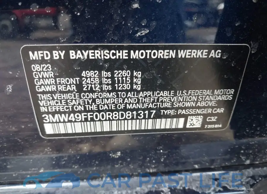 3MW49FF00R8D81317# 9