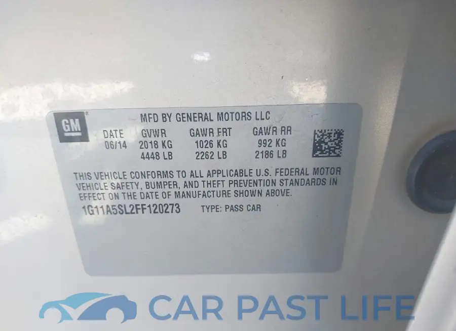 1G11A5SL2FF120273# 9