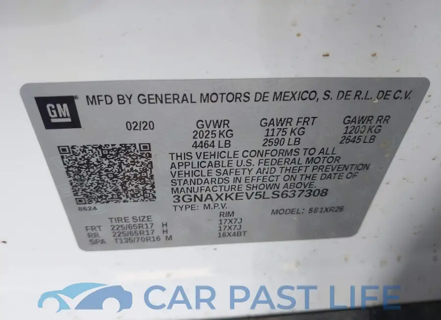 3GNAXKEV5LS637308# 9