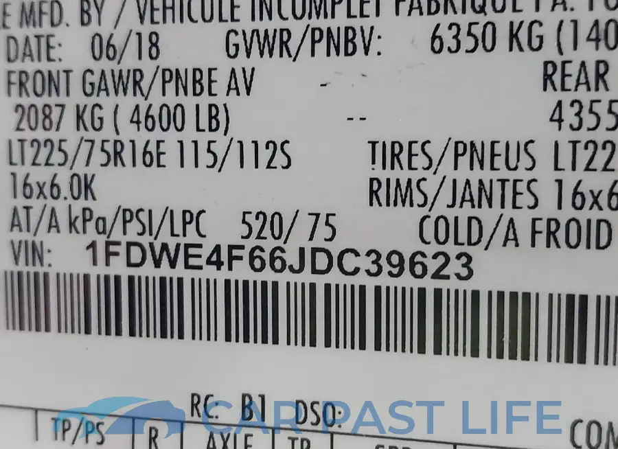 1FDWE4F66JDC39623# 8