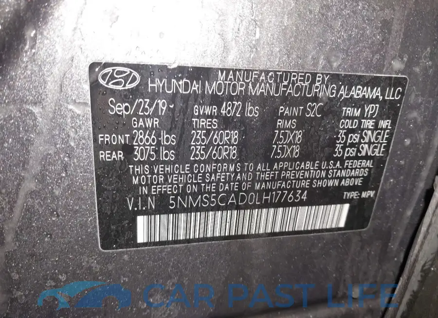 5NMS5CAD0LH177634# 9