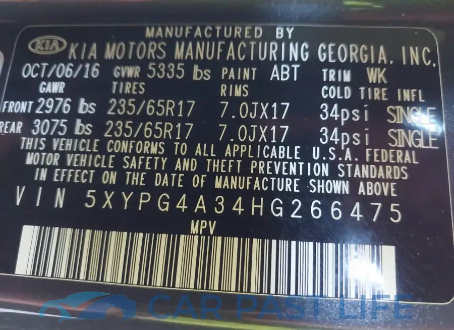 5XYPG4A34HG266475# 9