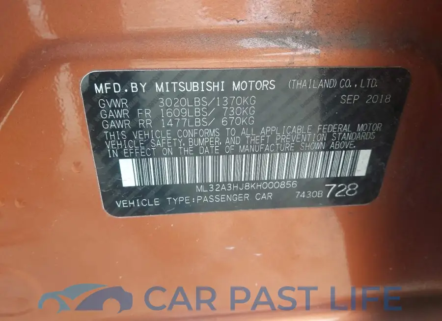 ML32A3HJ8KH000856# 9