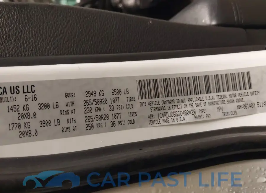 1C4RDJDG6GC480420# 9