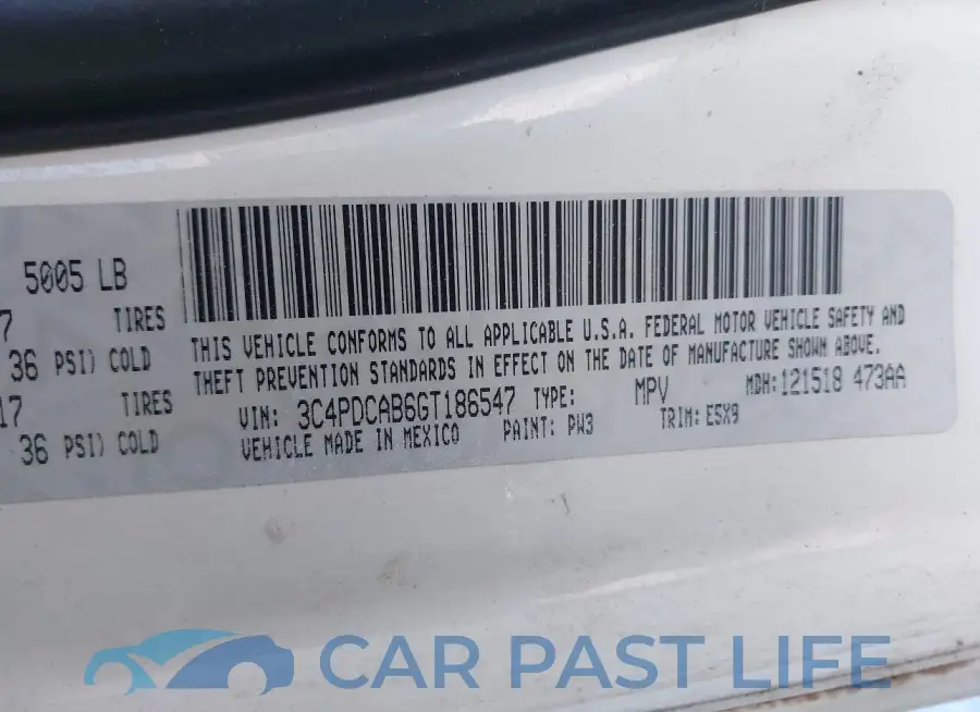 3C4PDCAB6GT186547# 9