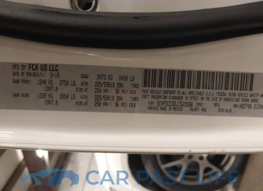 3C4PDCEG8JT523586# 9