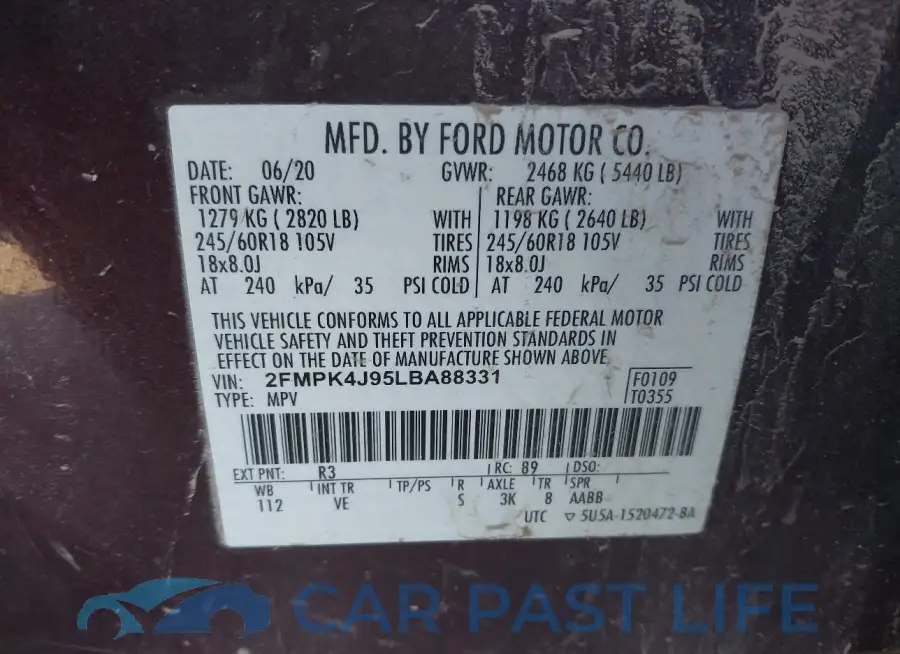 2FMPK4J95LBA88331# 9
