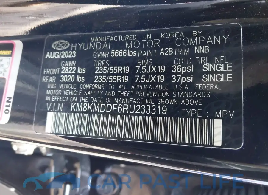 KM8KMDDF6RU233319# 9