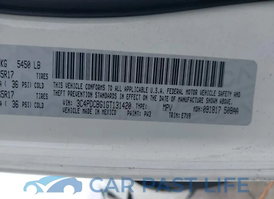 3C4PDCBG1GT131420# 9