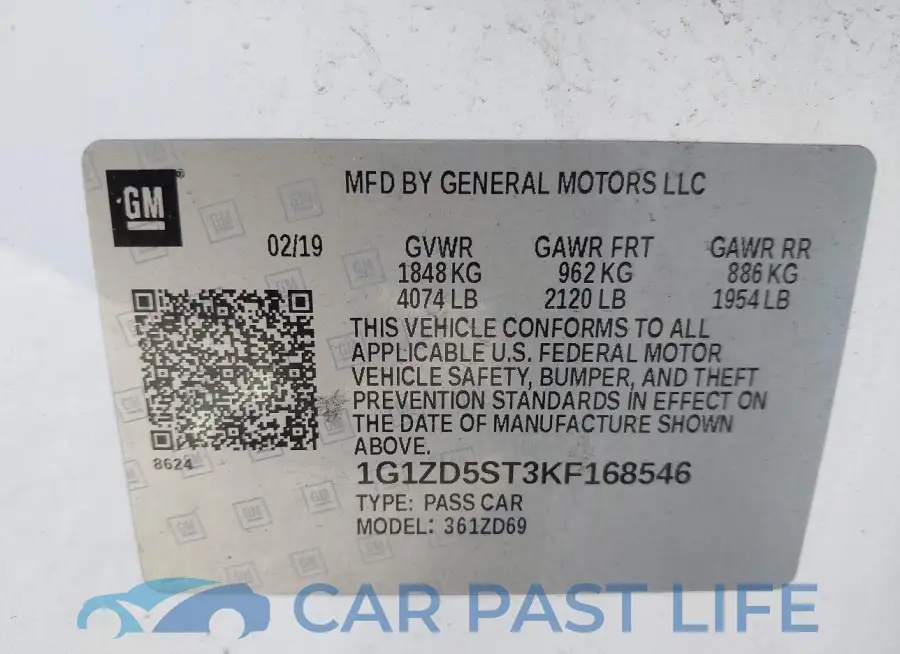 1G1ZD5ST3KF168546# 9