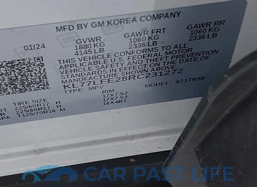 KL77LFE28RC231272# 9