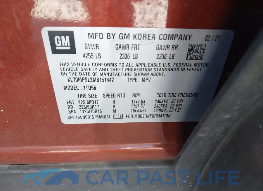KL79MPSL2MB151442# 9