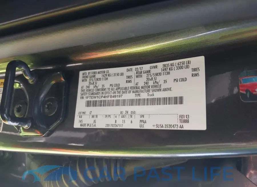 1FTEW1CP4HFB49197# 9