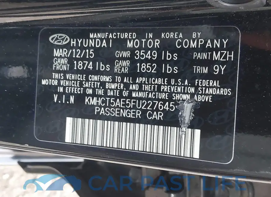 KMHCT5AE5FU227645# 9