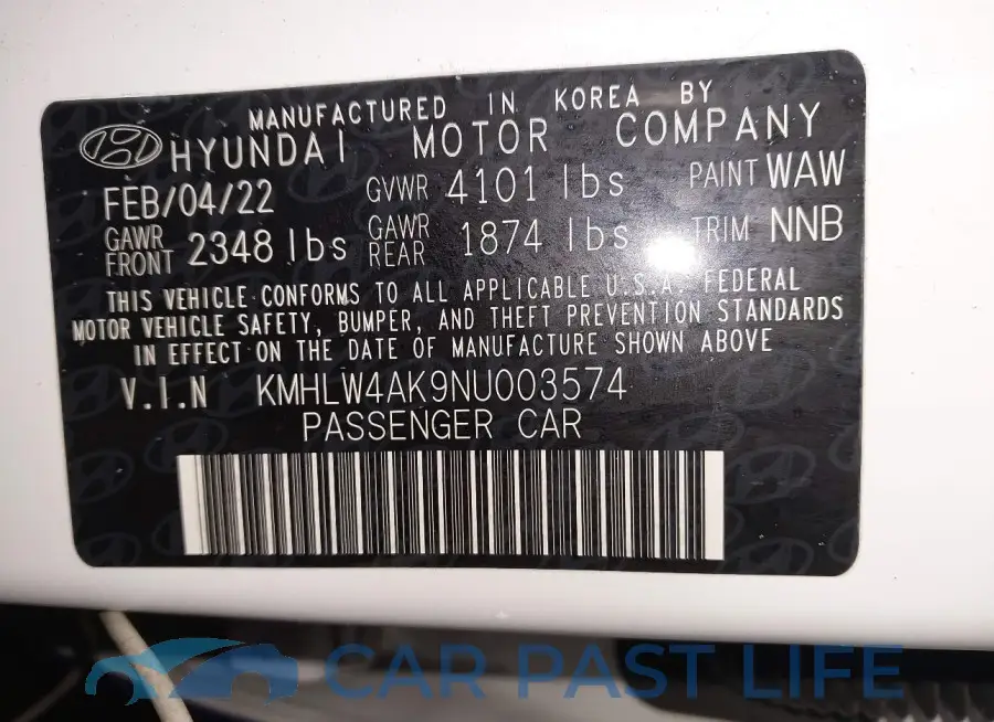 KMHLW4AK9NU003574# 9
