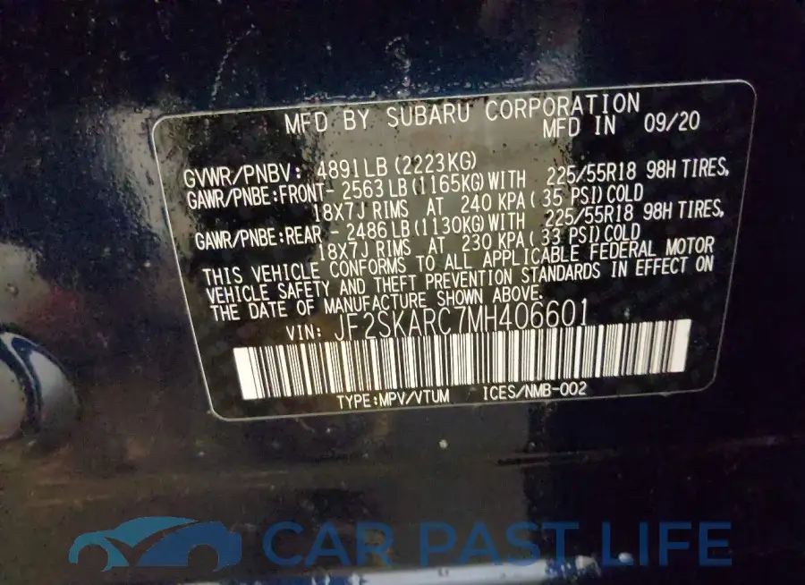 JF2SKARC7MH406601# 9