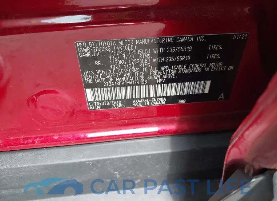 2T3A1RFV1MW174198# 9