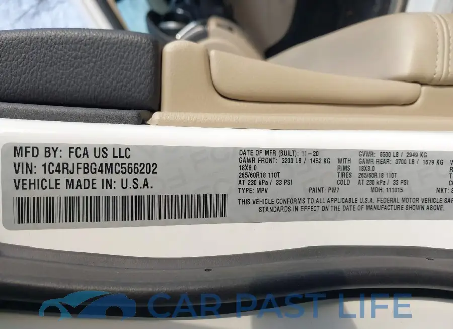 1C4RJFBG4MC566202# 9