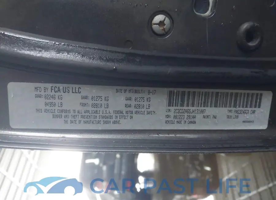 2C3CDZAG5JH131007# 9