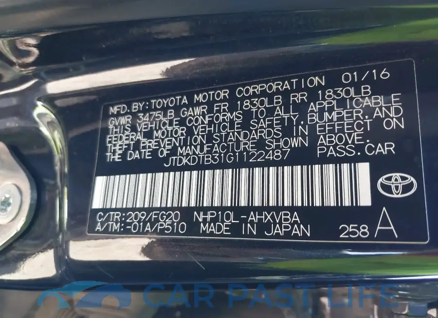 JTDKDTB31G1122487# 9
